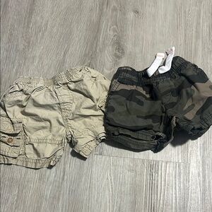 3/$20 Kids Camo and Khaki Shorts Set